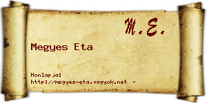 Megyes Eta névjegykártya